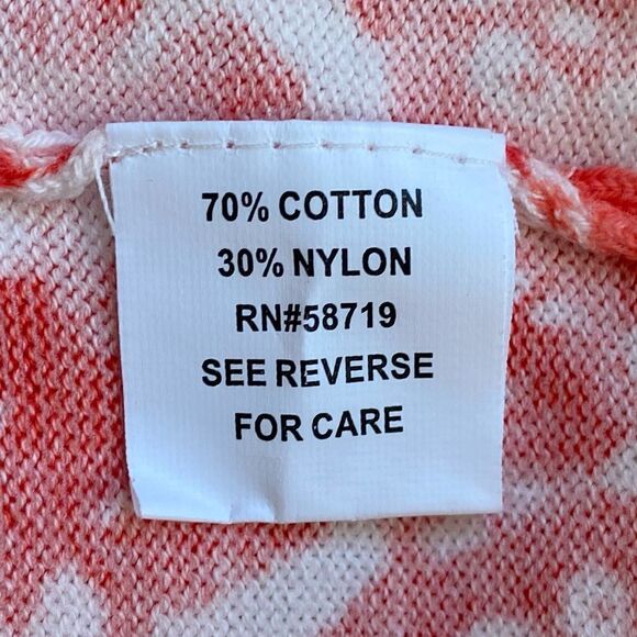 🧥Elementz Coral & White Floral Button Cardigan Sweater Size Medium -VGUC! - Picture 4 of 7